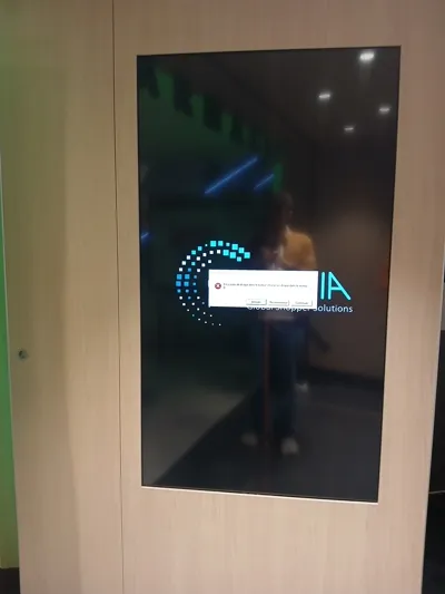 Erreur Windows affichée sur un écran public